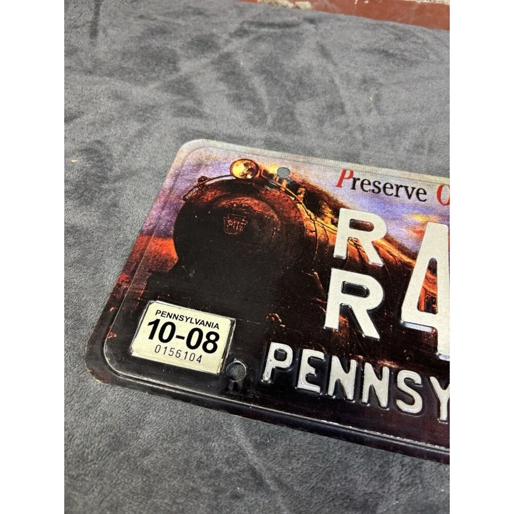 Pennsylvania License Plate Preserve Our Heritage Train Locomotive RR 4166